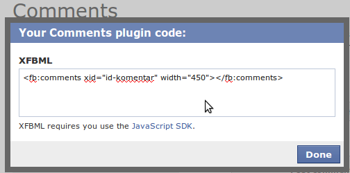 Facebook Comment Box