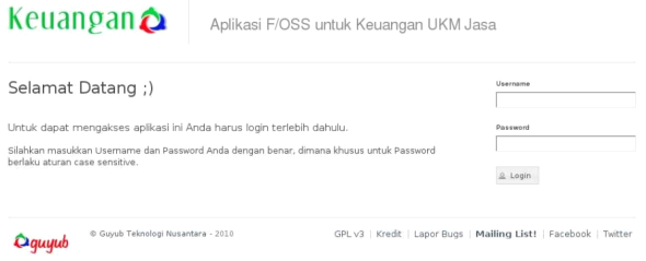 KGuyub, Aplikasi Keuangan Gratis Berbasis Codeigniter